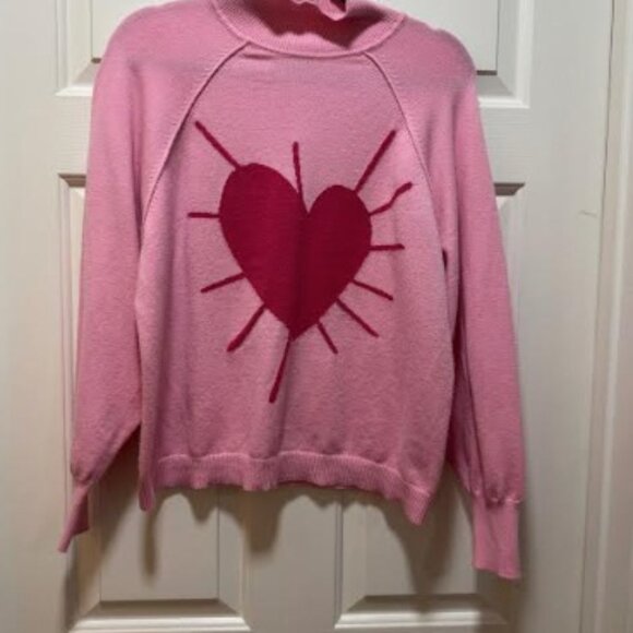 Kerri Rosenthal Pink Heart Sweater NWT - Picture 3 of 4